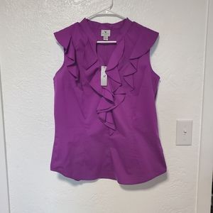 *NWT* Worthington Stretch "Madrid Purple" Ladies Sleeveless Blouse